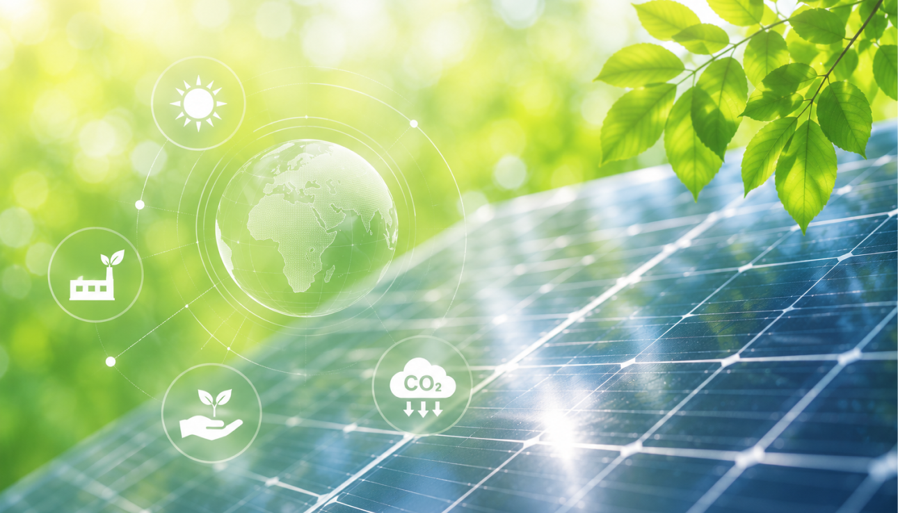 太陽光パネルを設置し CO₂排出削減に貢献