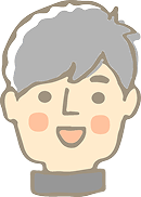 笑顔の男性のイラスト